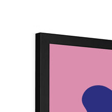 Load image into Gallery viewer, Face Vase - cobalt blue Framed Print
