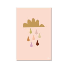 Load image into Gallery viewer, Rain Drops in Peachy Pink Fine Art Print
