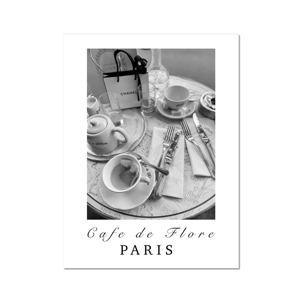 Café De Flore Noir Photo Art Print