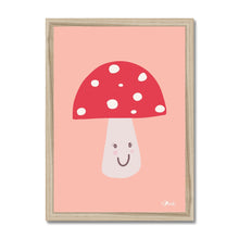 Load image into Gallery viewer, Happy Toadstool - Bright Framed Print
