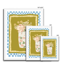 Load image into Gallery viewer, Blue Checkers Framed Print
