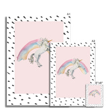 Load image into Gallery viewer, Unicorn and Rainbow Fine Art Print
