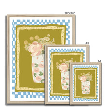 Load image into Gallery viewer, Blue Checkers Framed Print
