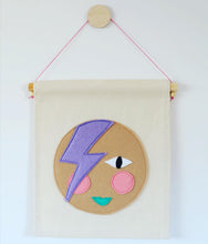 Load image into Gallery viewer, Felt Face Banner - Star Child.
